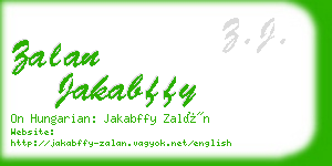 zalan jakabffy business card